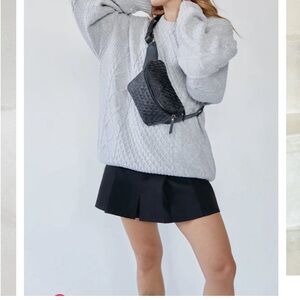 MANDRN | Woven Remy Belt Bag in Black